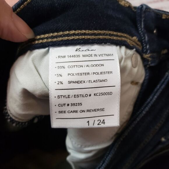 NWT KanCan Dark Wash Jeans NEW Eden dark wash button up - Picture 7 of 12